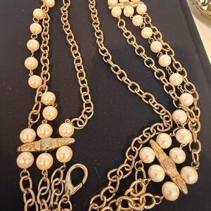 Elegant Gold and Pearl belt